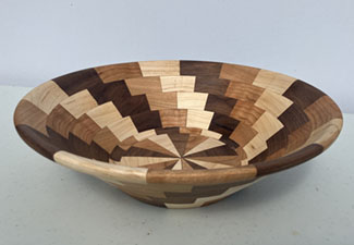 Handmade wood bowls just finished from a variety of species of trees